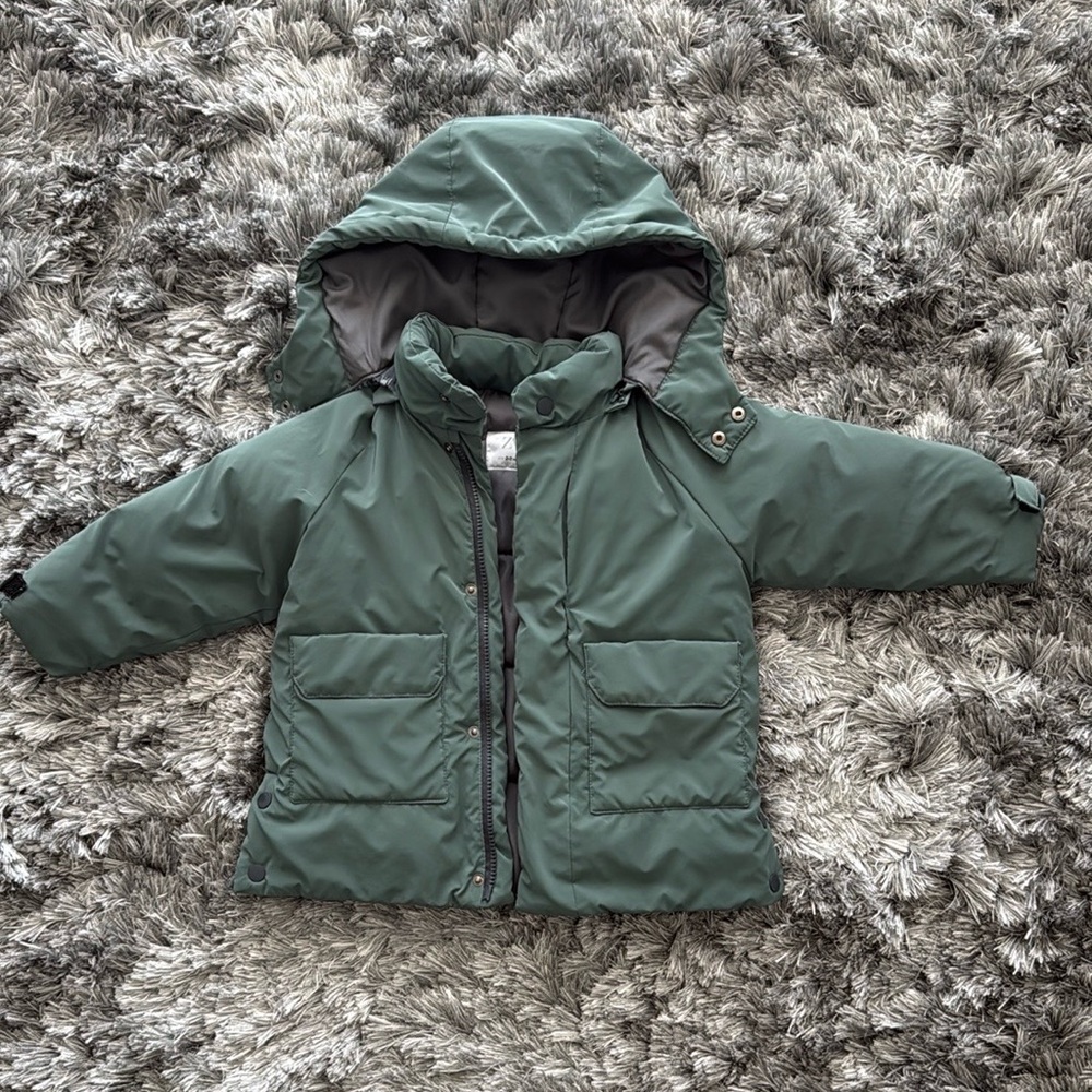 Zara Kids Green Hooded Jacket